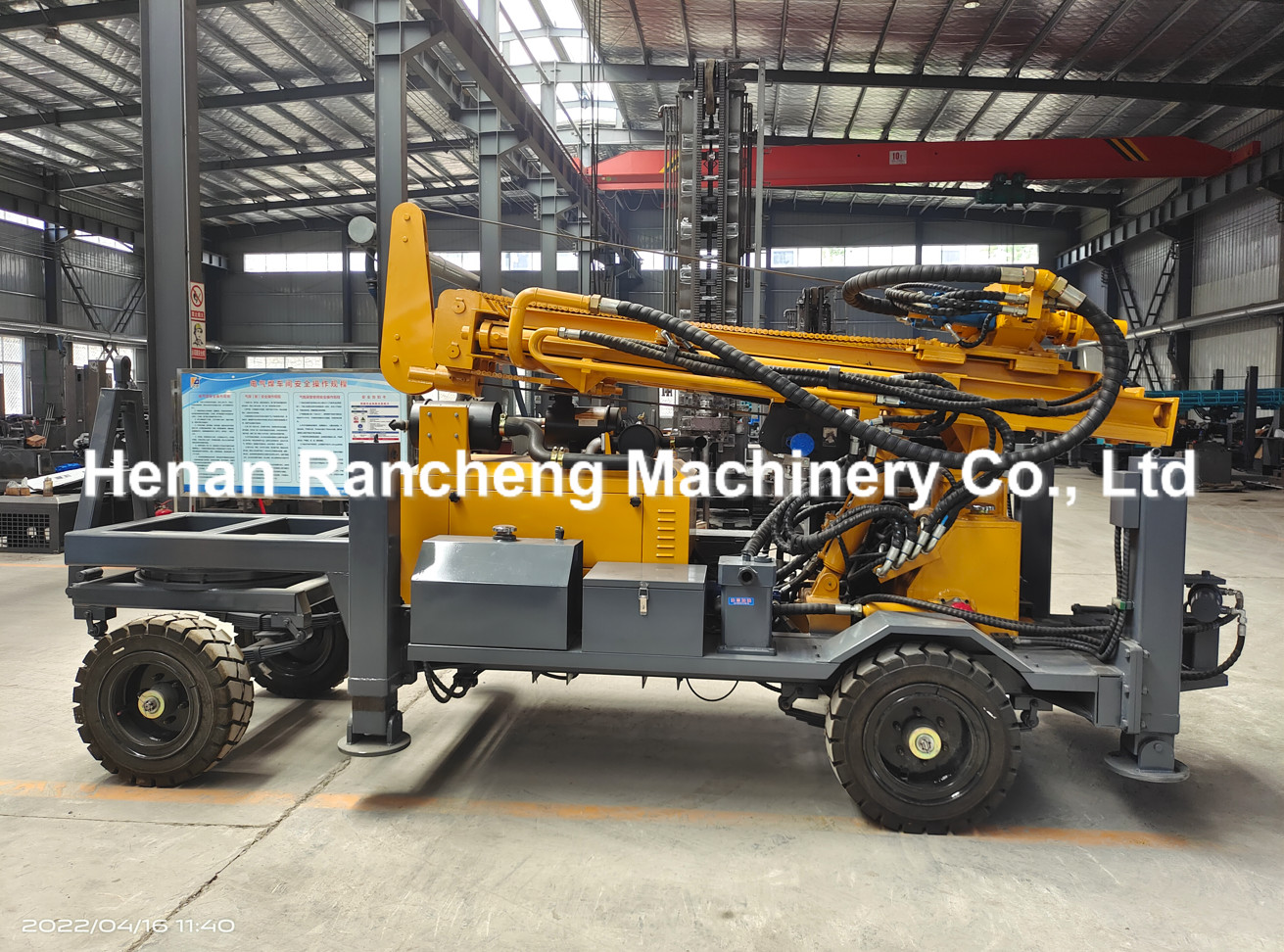 260m Depth Trailer Mounted Water Well Drilling Rig Machine Mining Machinery Equipment
