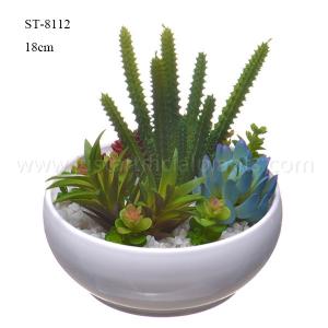 Wholesale Mini Faux Succulent Cactus Aloe Potted Plant Arrangements Decorative Assorted from china suppliers