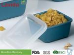 Square Shape Healthy Eco Bamboo Storage Box 3 Pieces Set Solid Navy Blue Color