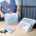 3 Pack Silicone Food Storage Bags Dishwasher And Microwave Safe