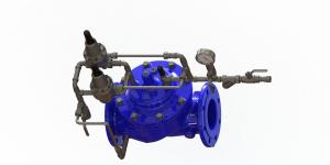 Wholesale Ral5010 Ductile Iron Pressure Surge Relief Valve With SS304 Pilot from china suppliers