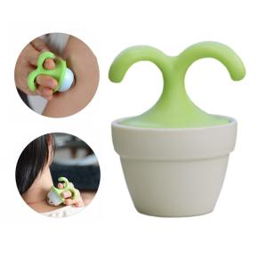 Wholesale Roller Ball Handheld Body Massager Cute Mini Potted Plant Shaped 360 Degree Rotating from china suppliers