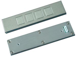 Wholesale IP65 4 keys industrial top panel mount stainless steel keypad with 0.45mm short stroke from china suppliers