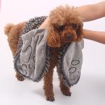 Grey 75cmx35cm 380g Pet Microfiber Towel , Microfibre Towel Dog