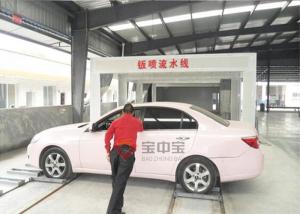 China Sheet Metal Paint lines Side Push Moving Car Paint Line Auto Spray  Production Project on sale