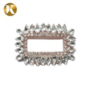 Wholesale Rectangle Style Crystal Shoe Buckles Outer Diameter 6.2cm*4.1cm from china suppliers