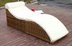 Adjustable Resin Wicker Lounge Chair Set , Beach Chaise Lounge