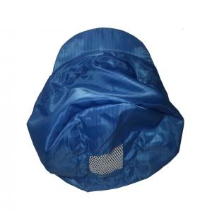 China Blue Color Anti Static ESD Visor Cap Elastic Ribbon Around Mesh Open On Top on sale