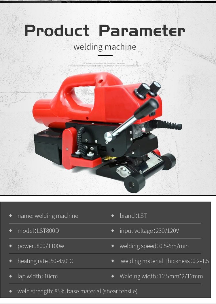 1.3kW Hand-Held Plastic Welding Machine for HDPE PVC Tarpaulin Welding Efficiency
