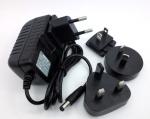 12V 2A exchangeable UK AUS USA EU AC plug 2M cable 18AWG cable LED light box
