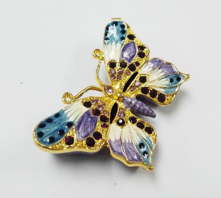 New Products Metal Butterfly Custom Jewelry Box