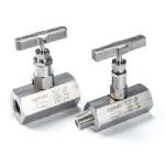 Threaded End 6000PSI Steel Needle Valve Monel Alloy 400 3/8" MNPT x FNPT
