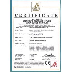 HEBEI SOOME PACKAGING MACHINERY CO.,LTD Certifications
