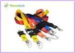 Custom colors promotional Lanyard USB Flash Drives 4GB / 8GB for Students of the