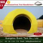 Double - coated pvc Luxury Camping Tent , small yellow geodesic dome tent for