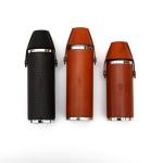 Leather Vintage Hip Flask Mini Alcohol Embossed Logo Liquor Wine Bottles