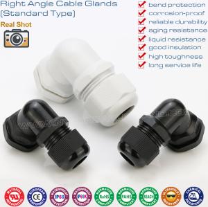 Wholesale 90 Degree Right Angle NPT Cable Glands, 90° Elbow Plastic Cable Glands IP68 Waterproof Cord Gland Connectors from china suppliers