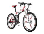 26 inch Folding Mountain Electric Bike With Suspension and Shimano Derailleur