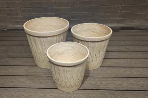 Wholesale Elegant Fiberclay Planter with Hand Carved Finish from china suppliers