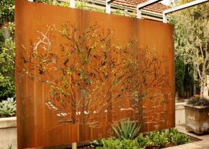 Wholesale Customized Corten Steel Metal Tree Wall Art Sculpture For Garden Decoration from china suppliers
