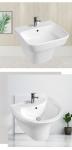 Slowly Toilet Seat Cover Pedestal Hand Wash Basin for Fancy Dining Room
