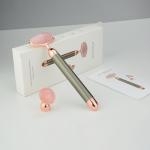 Electric Vibration Rose Quartz Facial Massage Jade Roller Skin Tightening