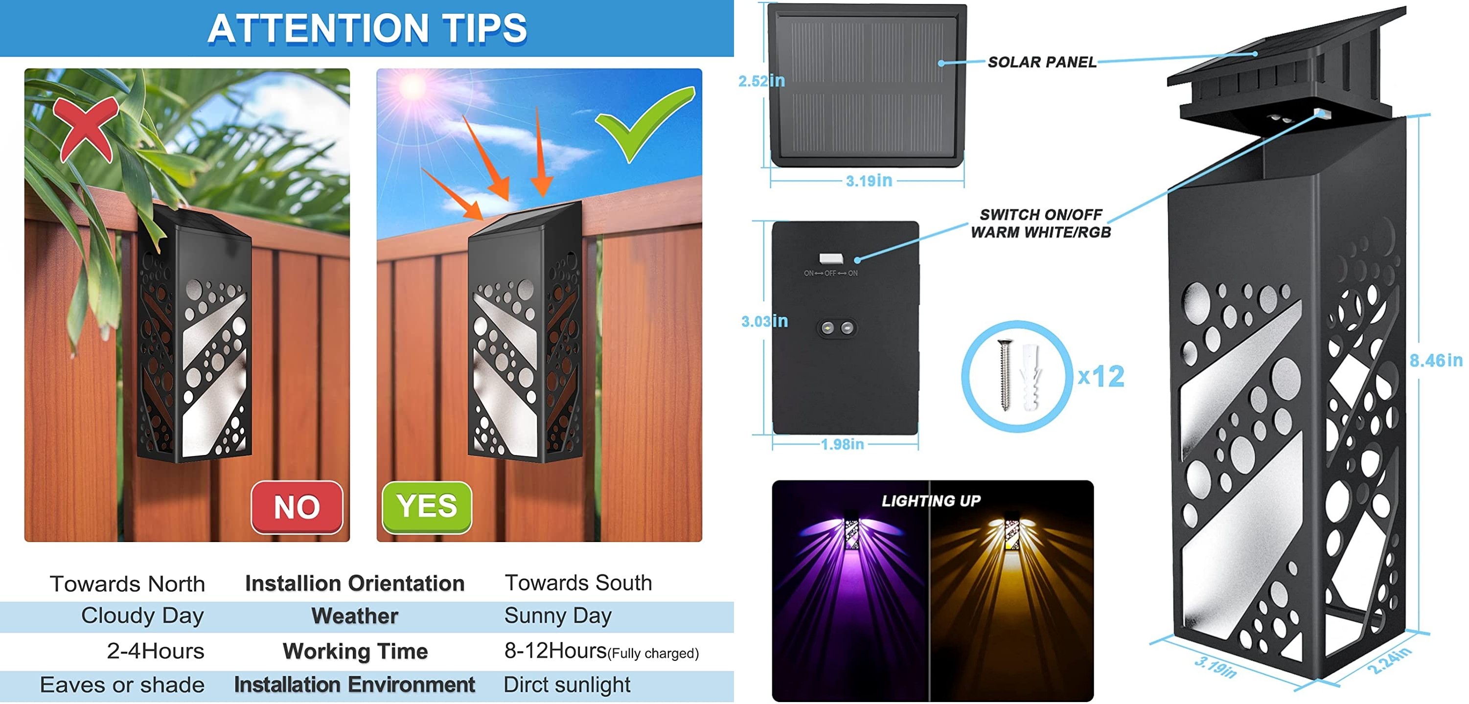 IP 68 Waterproof Solar LED Deck Lights Outdoor Decorative Solar Step Dock Lamps For Patio Yard