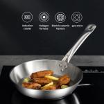 Hot Selling Double Bottom Stainless Steel Non Stick Frying Pan With Stainless