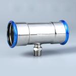 Reducing tee Polishing Stainless Steel Fittings DN15 - DN108 Nickel White Color