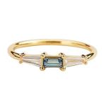 Fine Jewelry Three Stone Diamond Rings Customized for Women in 14K 18K Gold