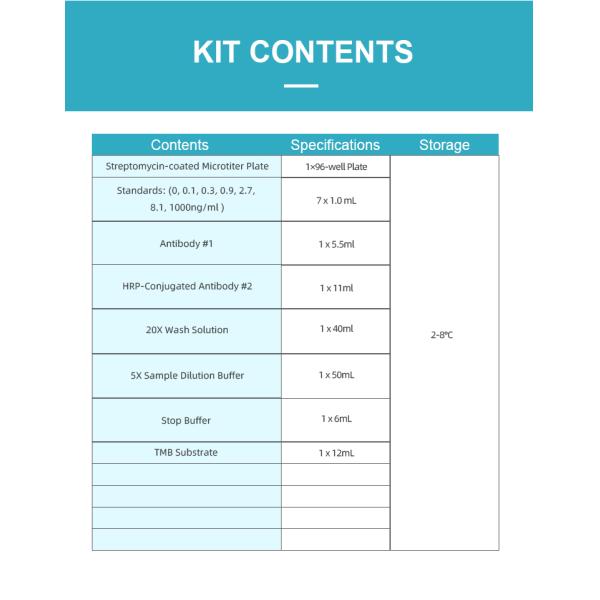 Streptomycin ELISA Test Kit for Tissue, Aquatic, Honey, Milk 0.1 PPB