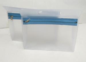 Wholesale Frosted EVA / PVC Cosmetic Bag , Simple Makeup Zippered PVC Toiletry Bag from china suppliers