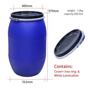 Wholesale HDPE 55 Gallon Blue Barrel Plastic Chemical Containers ISO9001 from china suppliers