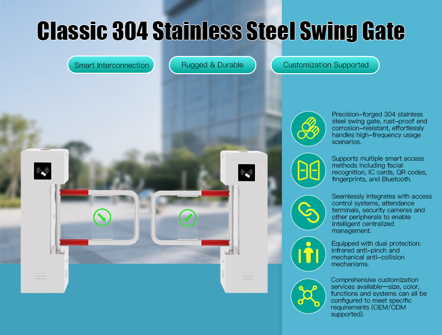 HCW Biometric Face Recognition Turnstile Automatic 3s Pedestrian Security Turnstiles
