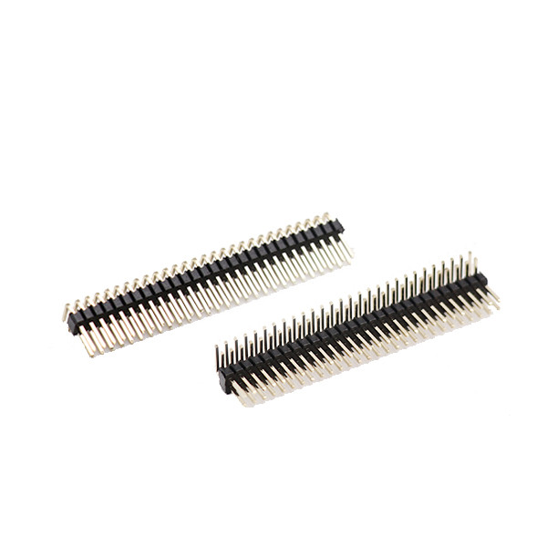90 Degree 1.27mm Pitch PCB Dip Pin Header Connectors Double Row ROHS