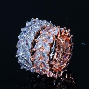 China Vintage Lovers Promise ring sets White Gold Filled AAA cz Party Wedding Band Rings for women Engagement Finger Ring on sale