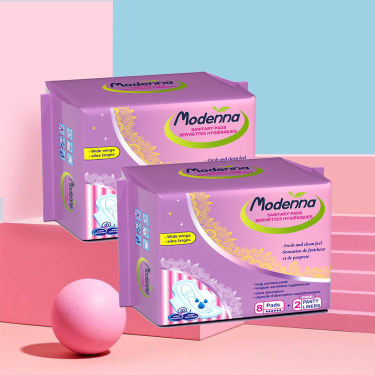 Brand OEM Disposable Big Pack Ultra Thin Sanitary Napkin Packed In Zippered Bag