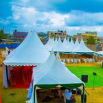 Sieco Hexagon Wedding Marquee Tents PVC Fabric 100 People For Events Parties