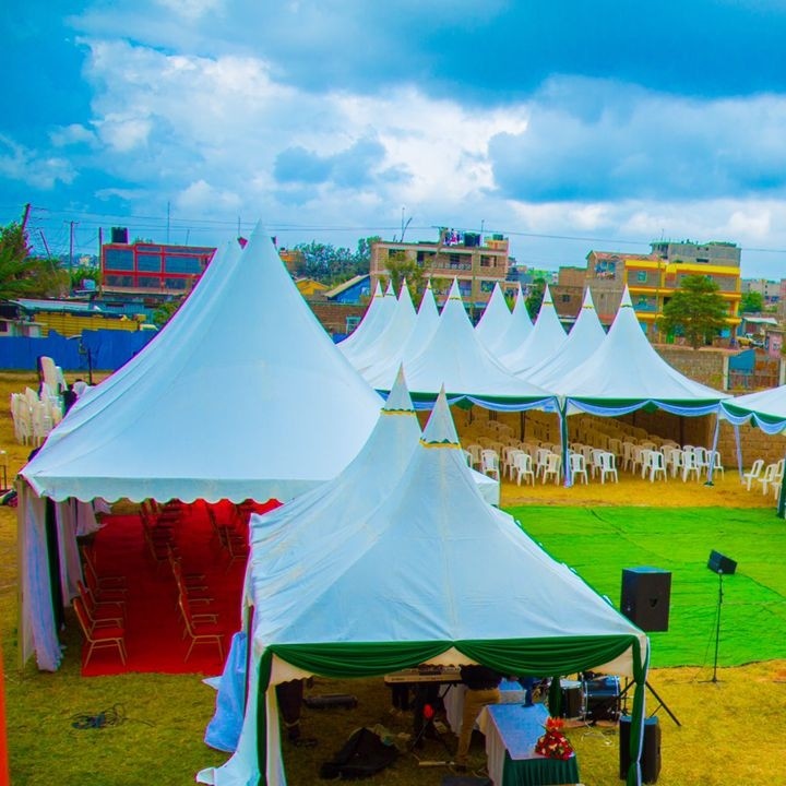 Sieco Hexagon Wedding Marquee Tents PVC Fabric 100 People For Events Parties