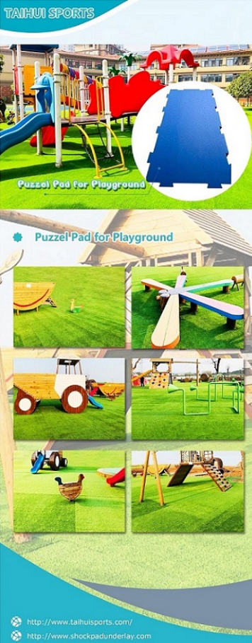 Easy Installation Interlocking Shock Pad For Sports Field Protecting Children From Danger
