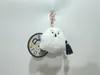 Quirky White Ghost School Bag Charm Cute Plush Doll Keychain
