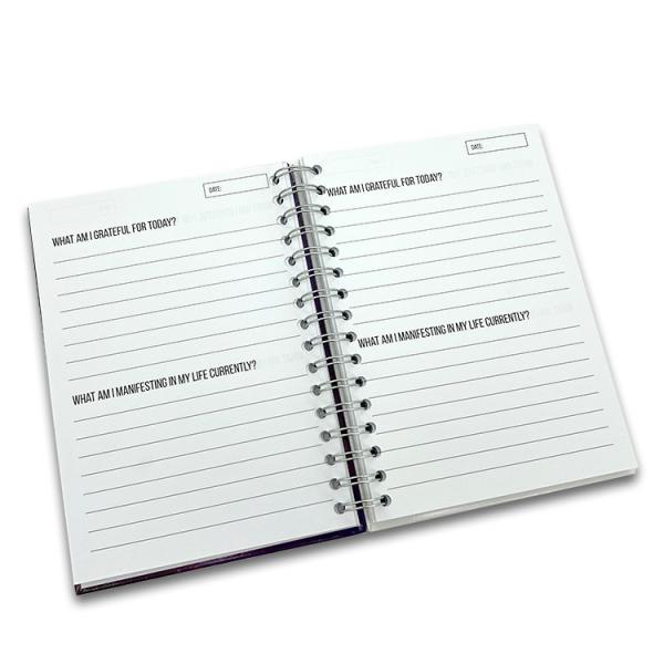 A5 Hardcover Spiral Notebook Printing Metal Wirebound Journal Printing
