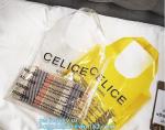 printed handle pvc bag pvc plastic bag, Stand up gift wine bottle packing