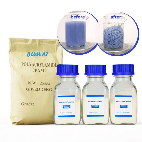 Polyacrylamide PAM Polyelectrolyte Flocculant Chemicals used in Sewage Treatment