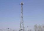 100M Communication Network Angle Steel Telecommunication Tower , HDG Self