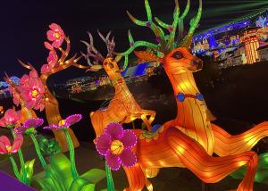 Wholesale 2.5- Meter Sika Deer Fabric Chinese Lanterns Show Important Festivals from china suppliers