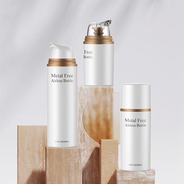Biodegradable All Plastic Airless Pump Bottles Recyclable Empty Lotion bottle
