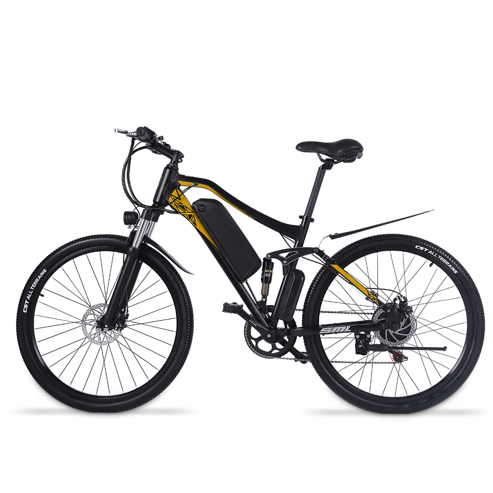 Full Suspension Rear Hub Motor Electric Bicycle 48V 17Ah 500W 27.5 Inch Wheel Size