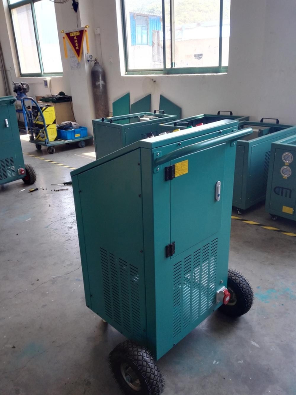 HVAC Air Conditioner Refrigerant Reclaim System 2HP Oilless Refrigerant Recovery Machine For R22 R134a R410a