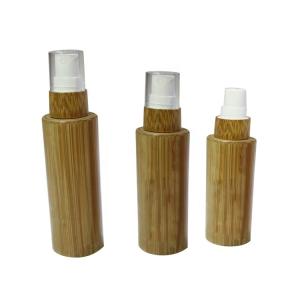 Wholesale 50ml Frosted Glass Bottle with Bamboo Cap Cosmetic Container Dia 37mm* H95mmn from china suppliers